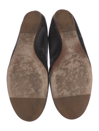 Lanvin Leather Animal Print Ballet Flats