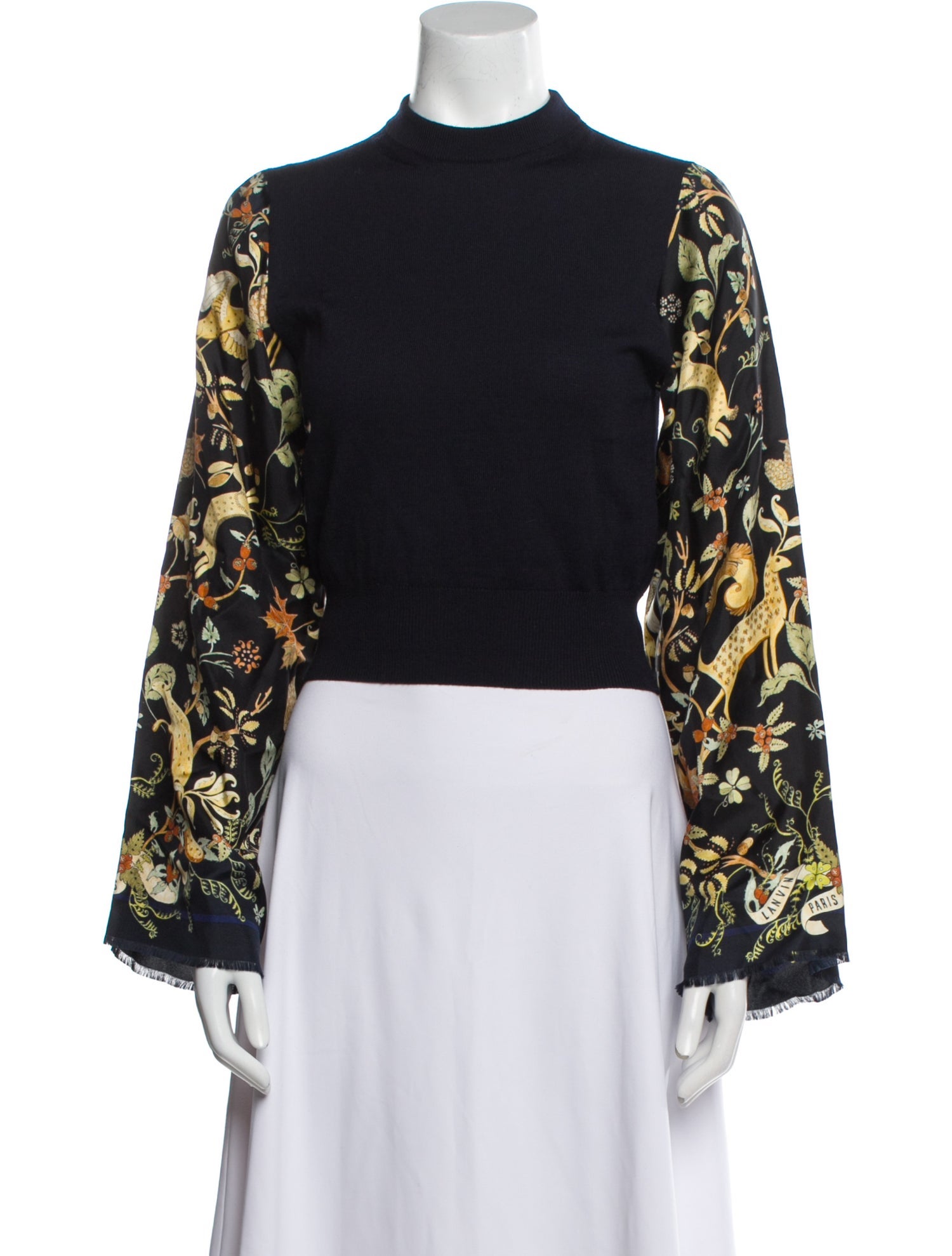 Lanvin Wool Floral Print Sweater