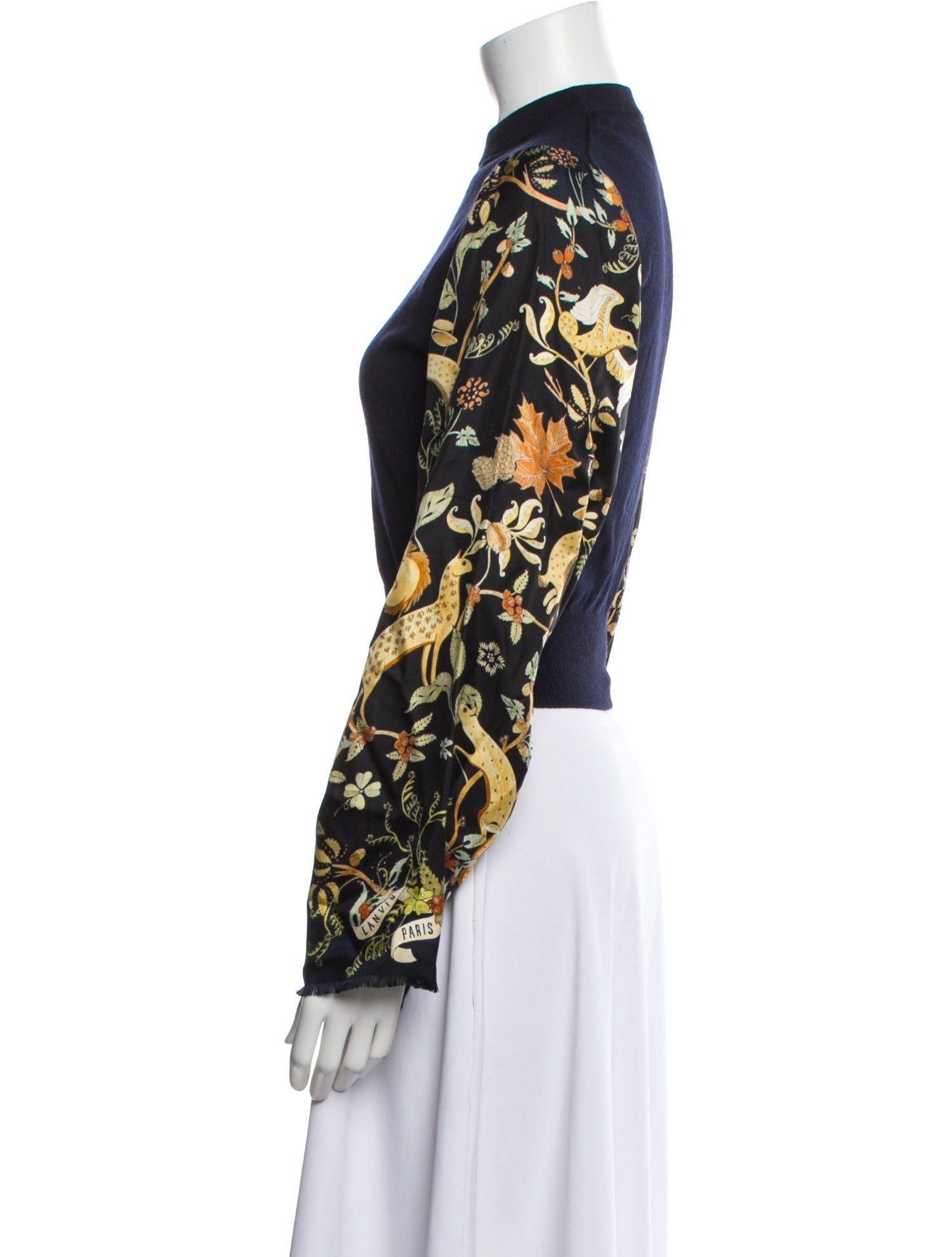 Lanvin Wool Floral Print Sweater