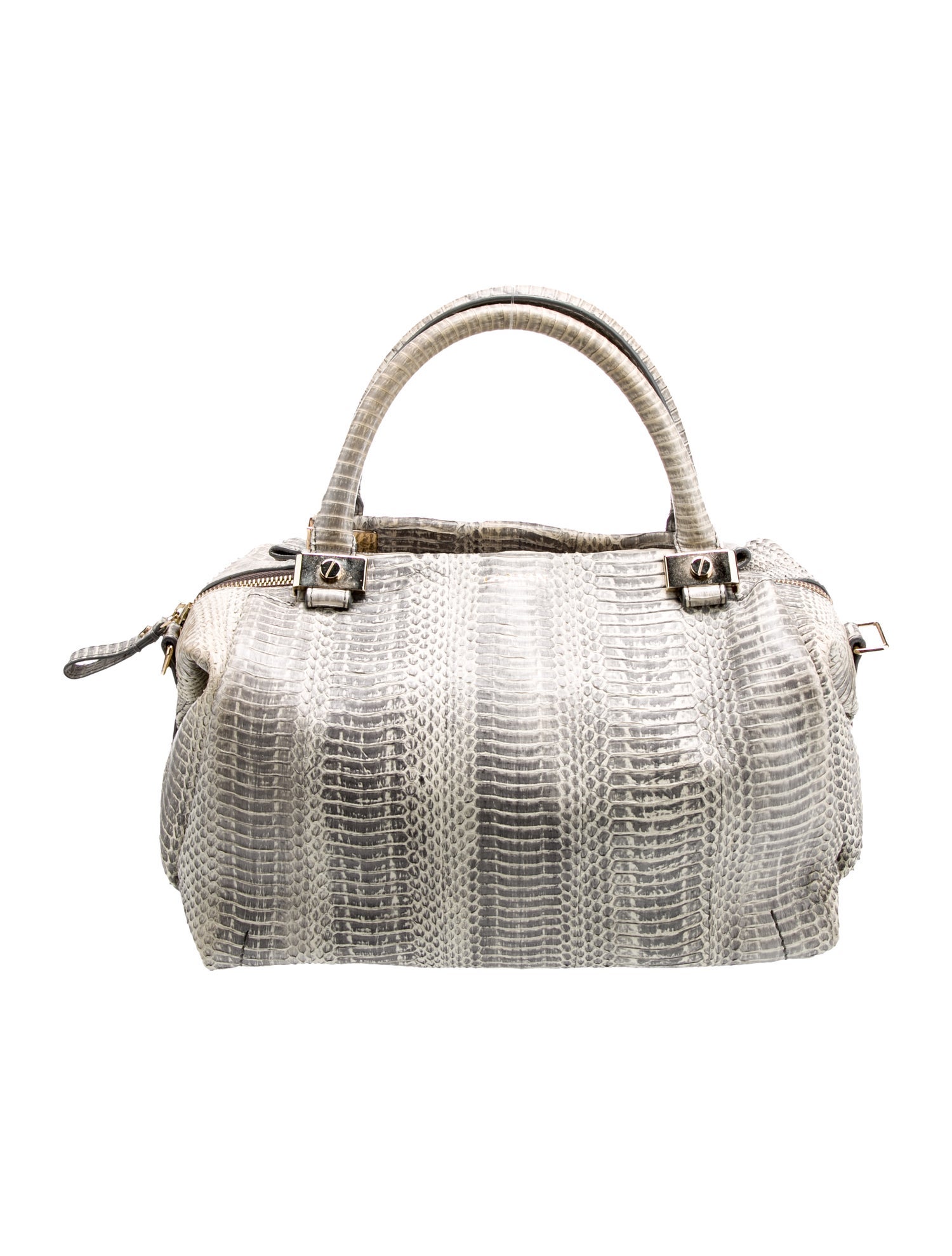 Lanvin Embossed Leather Top Handle Bag