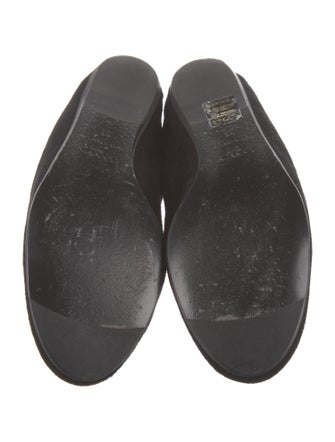 Lanvin Velvet Beaded Accents Ballet Flats