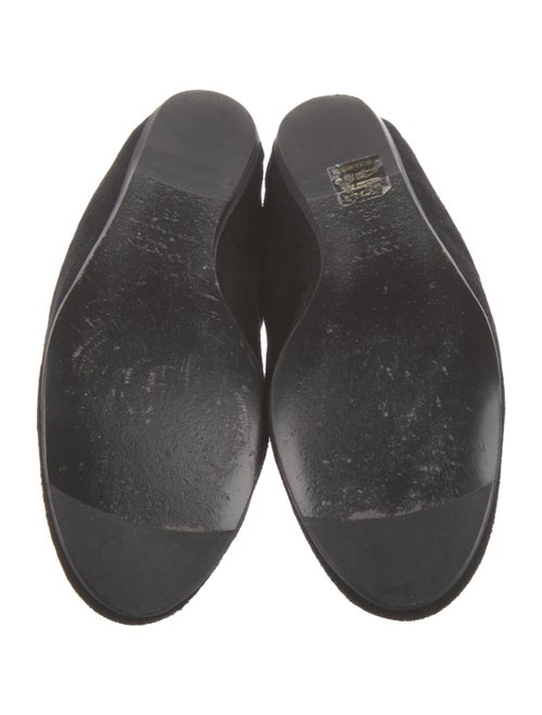 Lanvin Velvet Beaded Accents Ballet Flats