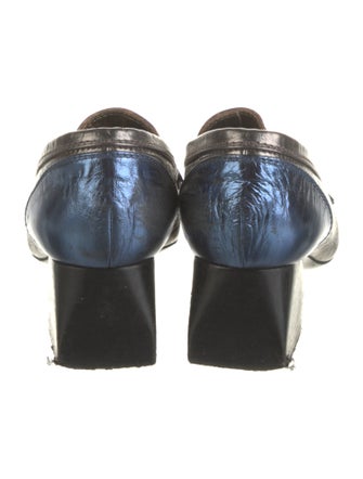 Lanvin Leather Animal Print Slingback Pumps