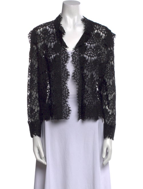 Lanvin Lace Pattern V-Neck Sweater