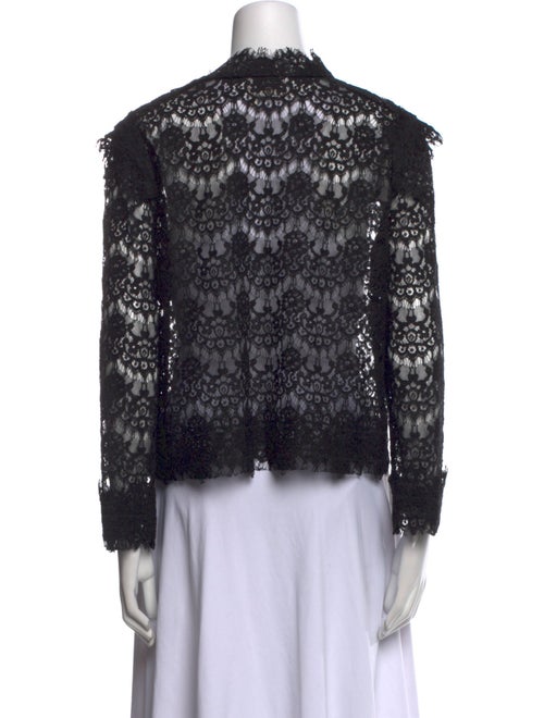 Lanvin Lace Pattern V-Neck Sweater