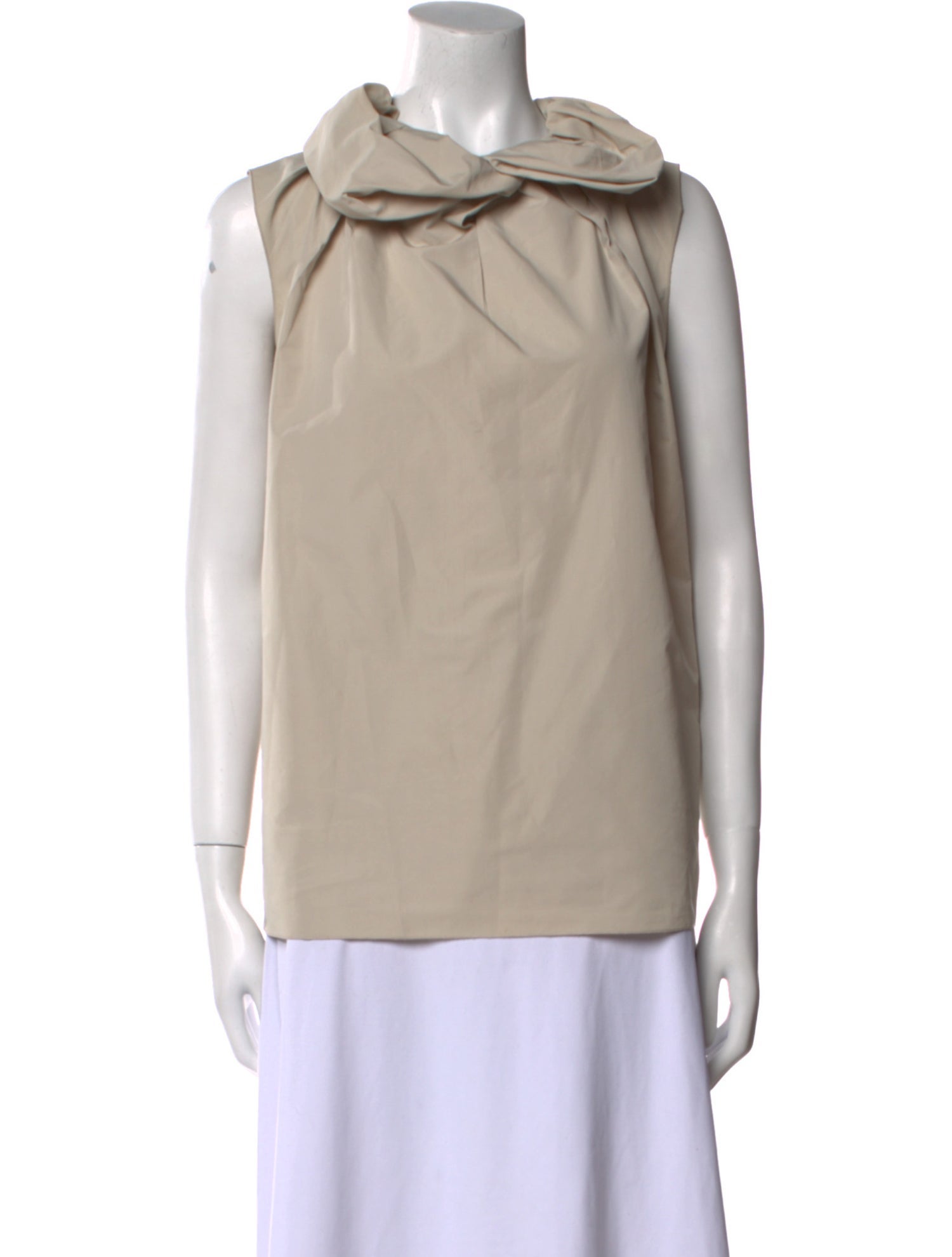 Lanvin Cowl Neck Sleeveless Blouse