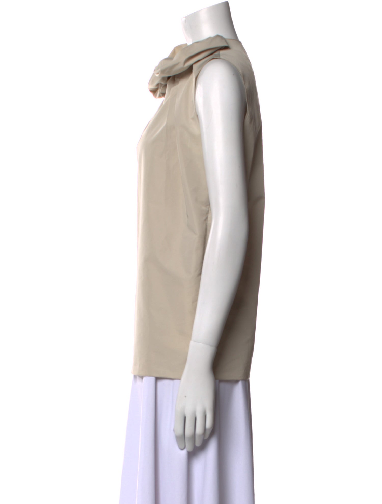 Lanvin Cowl Neck Sleeveless Blouse