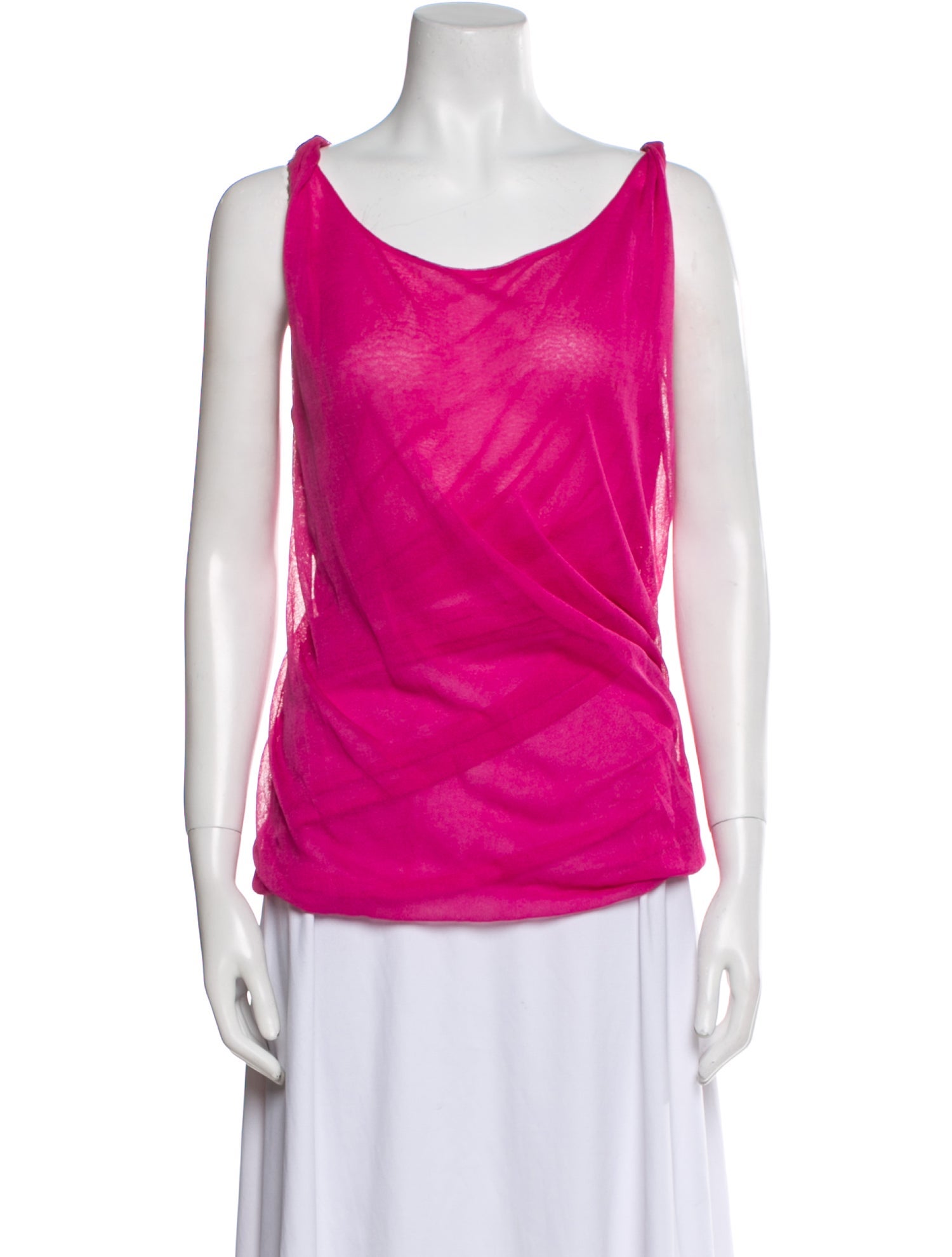 Lanvin Scoop Neck Sleeveless Top