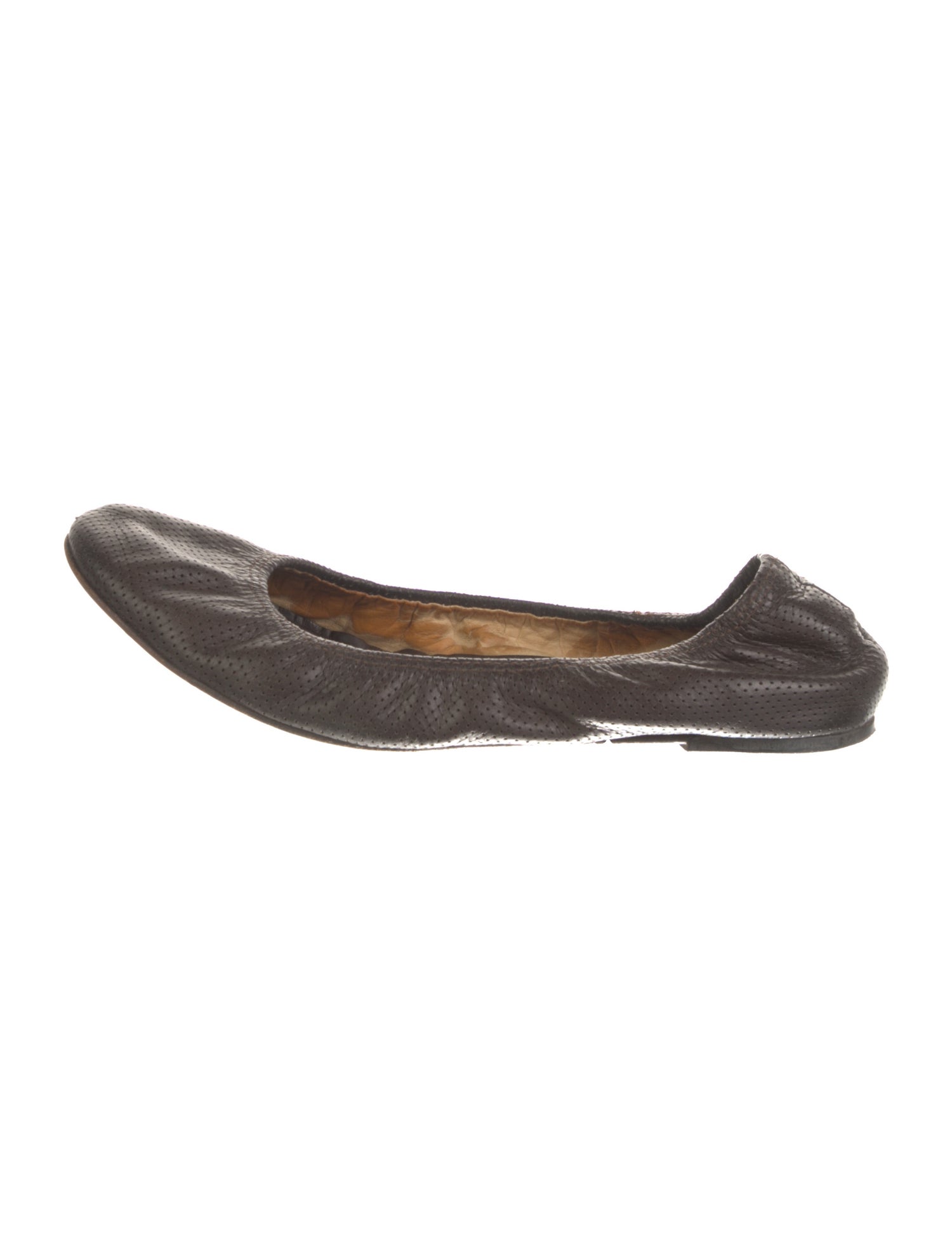 Lanvin Embossed Leather Animal Print Ballet Flats