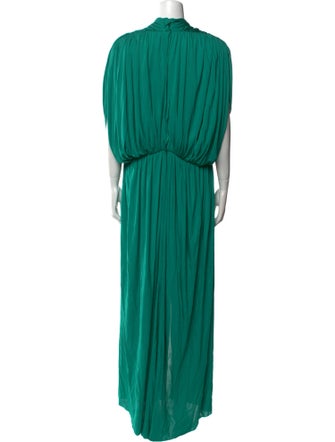 Lanvin V-Neck Long Dress