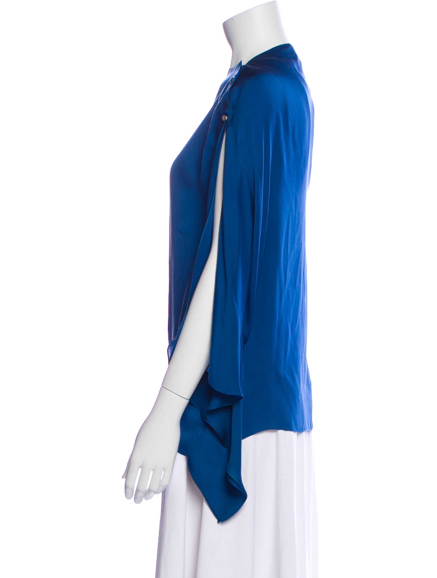 Lanvin Silk Bateau Neckline Blouse
