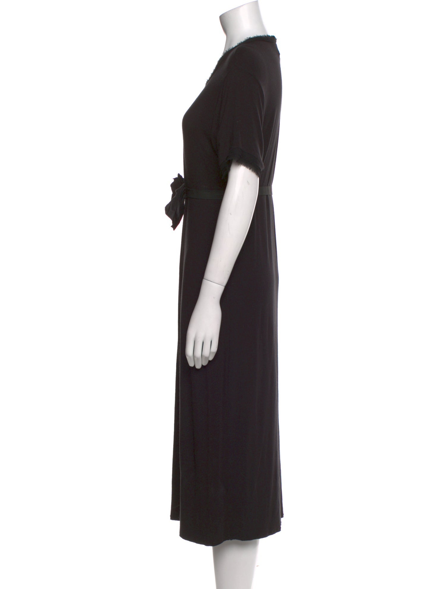 Lanvin Scoop Neck Midi Length Dress