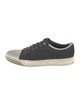 Lanvin Suede Colorblock Pattern Sneakers