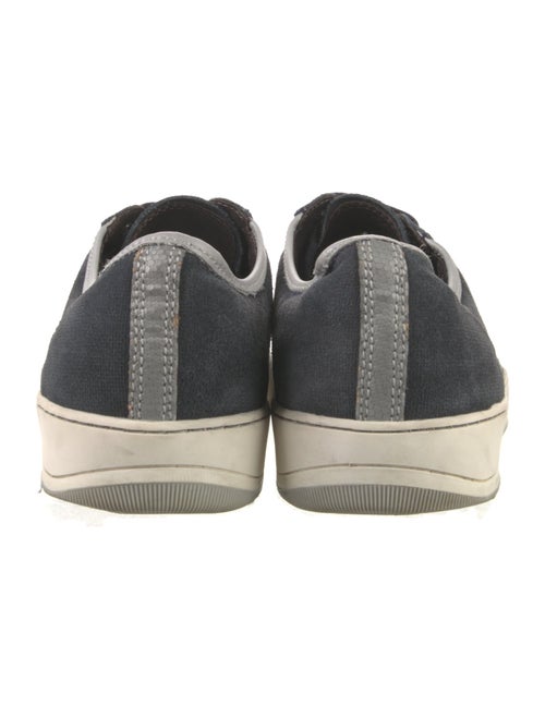 Lanvin Suede Colorblock Pattern Sneakers
