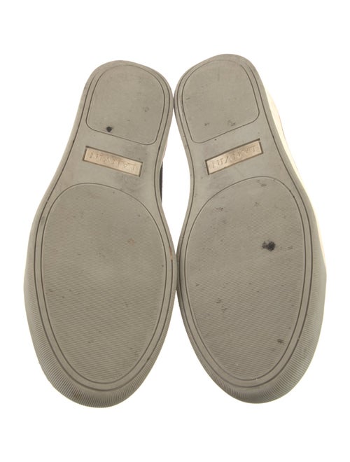 Lanvin Suede Colorblock Pattern Sneakers