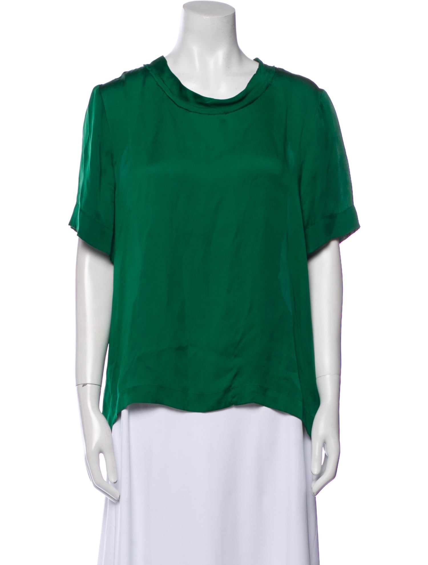Lanvin Silk Scoop Neck T-Shirt