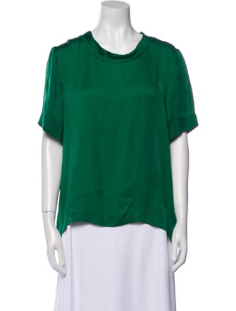 Lanvin Silk Scoop Neck T-Shirt