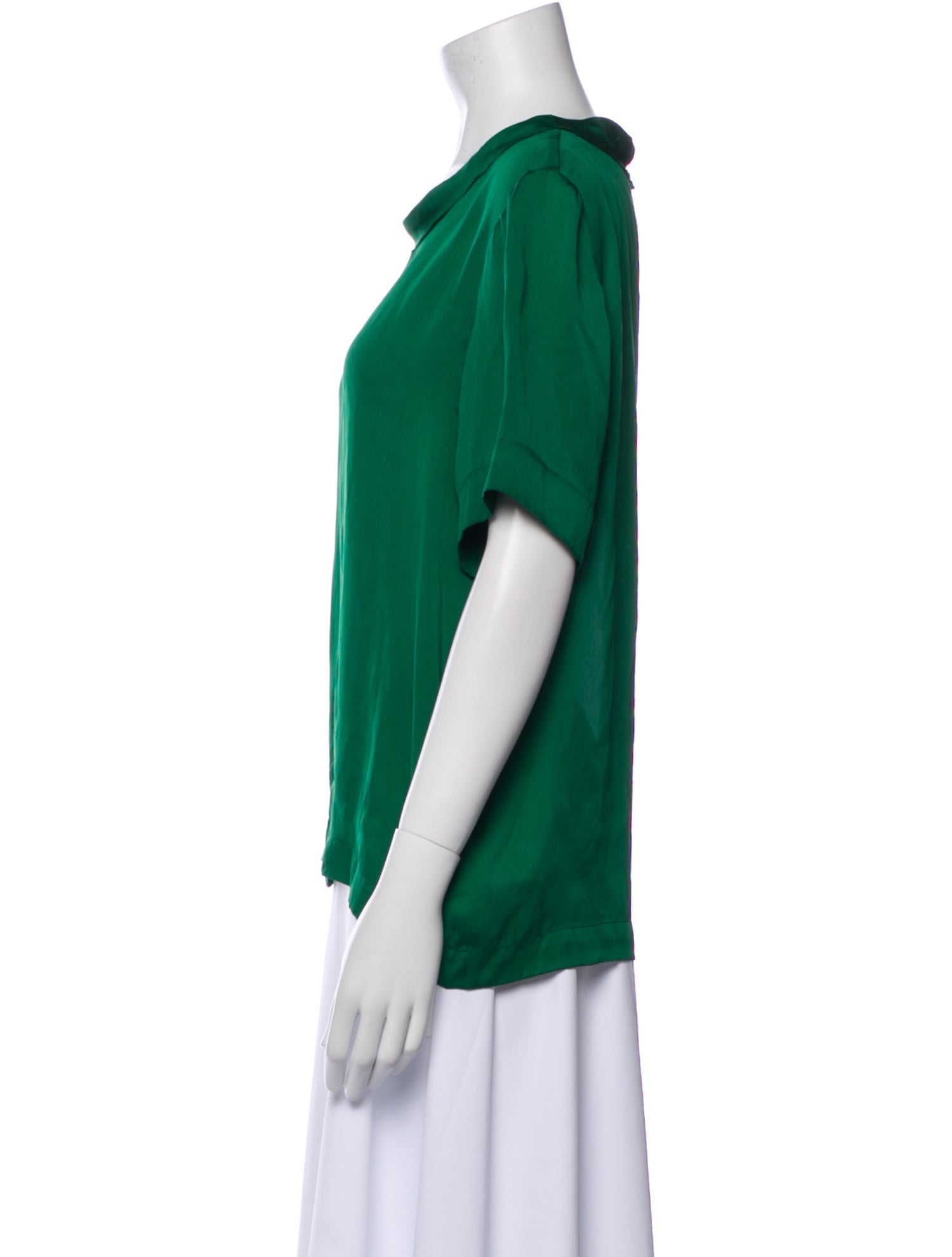 Lanvin Silk Scoop Neck T-Shirt