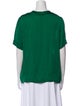 Lanvin Silk Scoop Neck T-Shirt