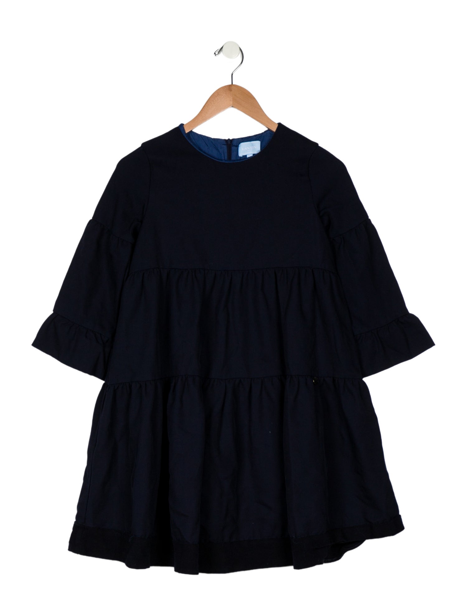 Lanvin Girls' Virgin Wool Long Sleeve Dress