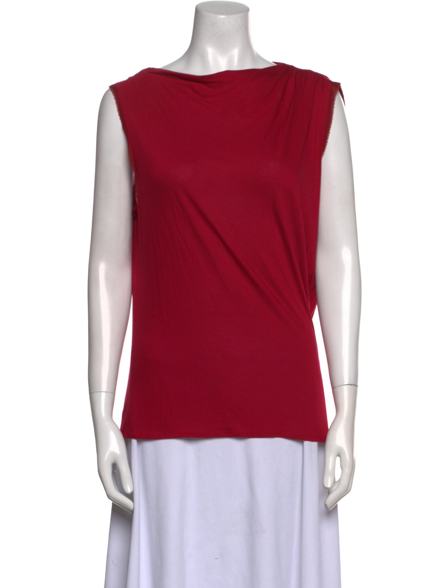 Lanvin Silk Bateau Neckline Top