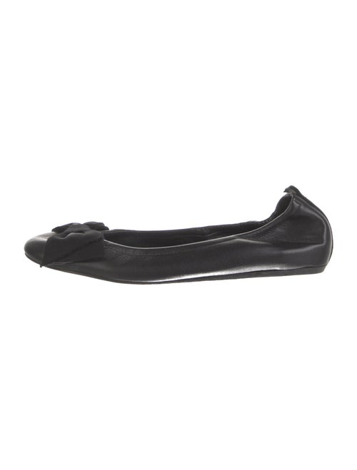 Lanvin Leather Bow Accents Ballet Flats