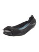 Lanvin Leather Bow Accents Ballet Flats