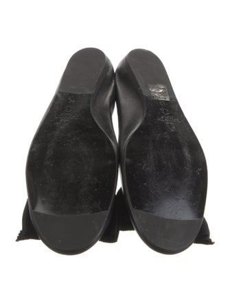 Lanvin Leather Bow Accents Ballet Flats