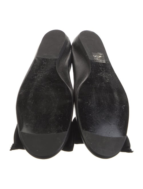 Lanvin Leather Bow Accents Ballet Flats