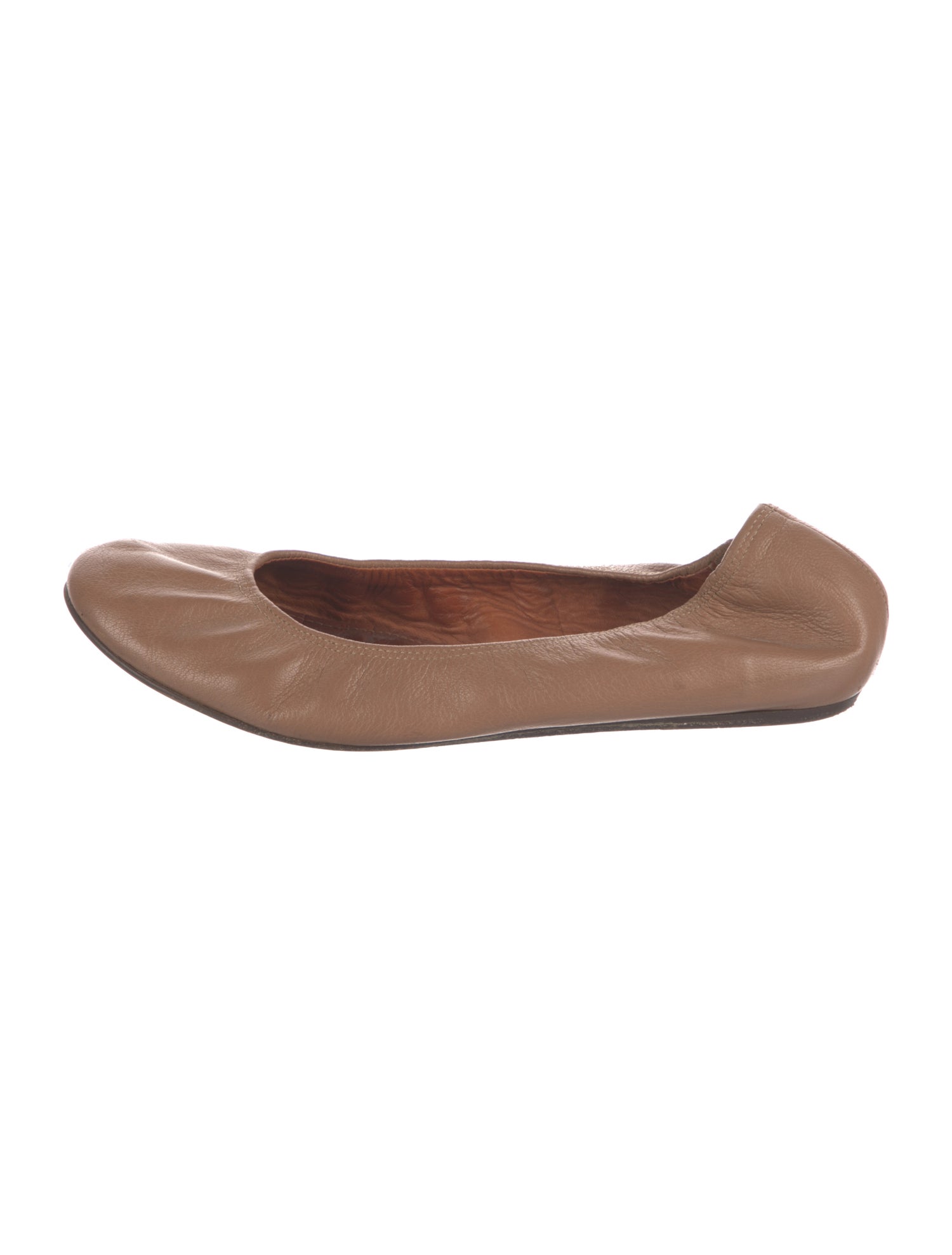 Lanvin Leather Animal Print Ballet Flats