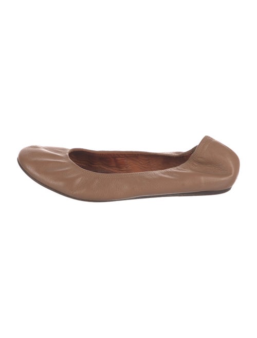 Lanvin Leather Animal Print Ballet Flats