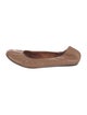 Lanvin Leather Animal Print Ballet Flats