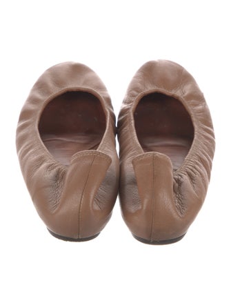 Lanvin Leather Animal Print Ballet Flats