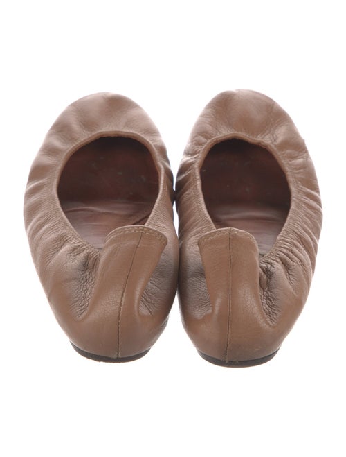 Lanvin Leather Animal Print Ballet Flats