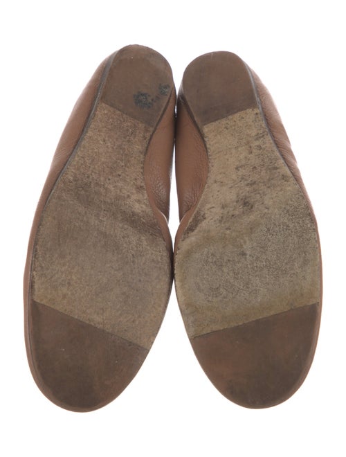 Lanvin Leather Animal Print Ballet Flats