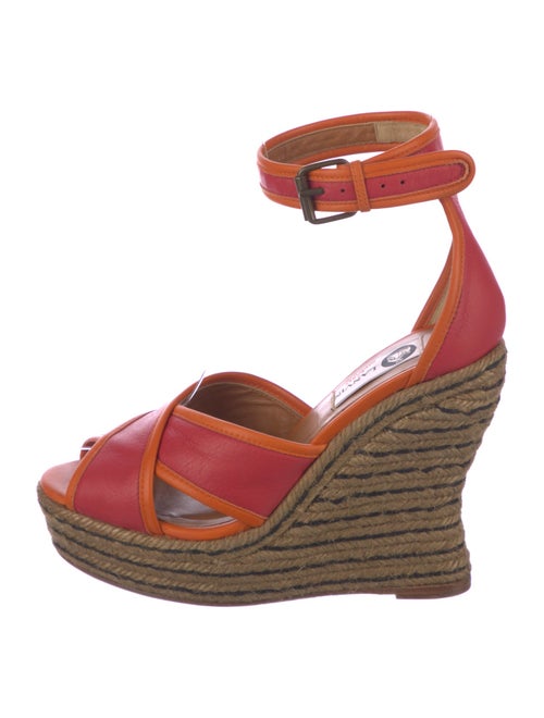 Lanvin Leather Colorblock Pattern Espadrilles