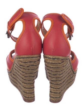 Lanvin Leather Colorblock Pattern Espadrilles