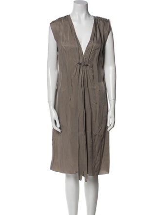 Lanvin V-Neck Midi Length Dress