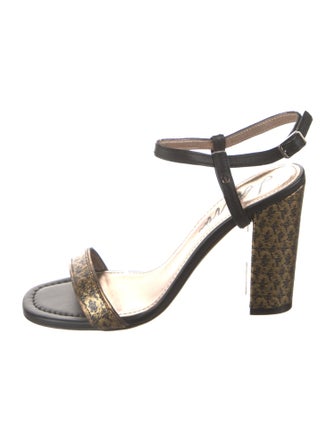 Lanvin Leather Animal Print Sandals