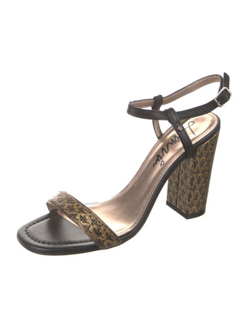 Lanvin Leather Animal Print Sandals