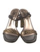 Lanvin Leather Animal Print Sandals