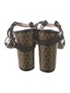 Lanvin Leather Animal Print Sandals