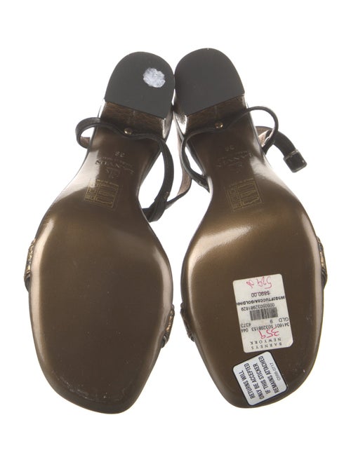 Lanvin Leather Animal Print Sandals