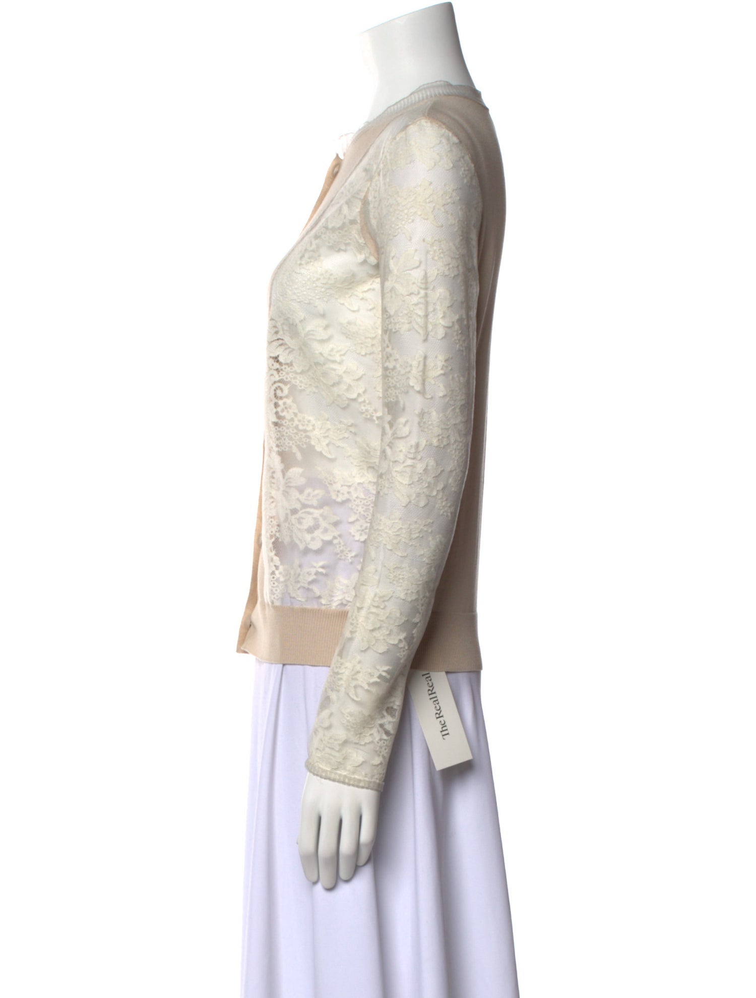 Lanvin Lace Pattern Crew Neck Sweater