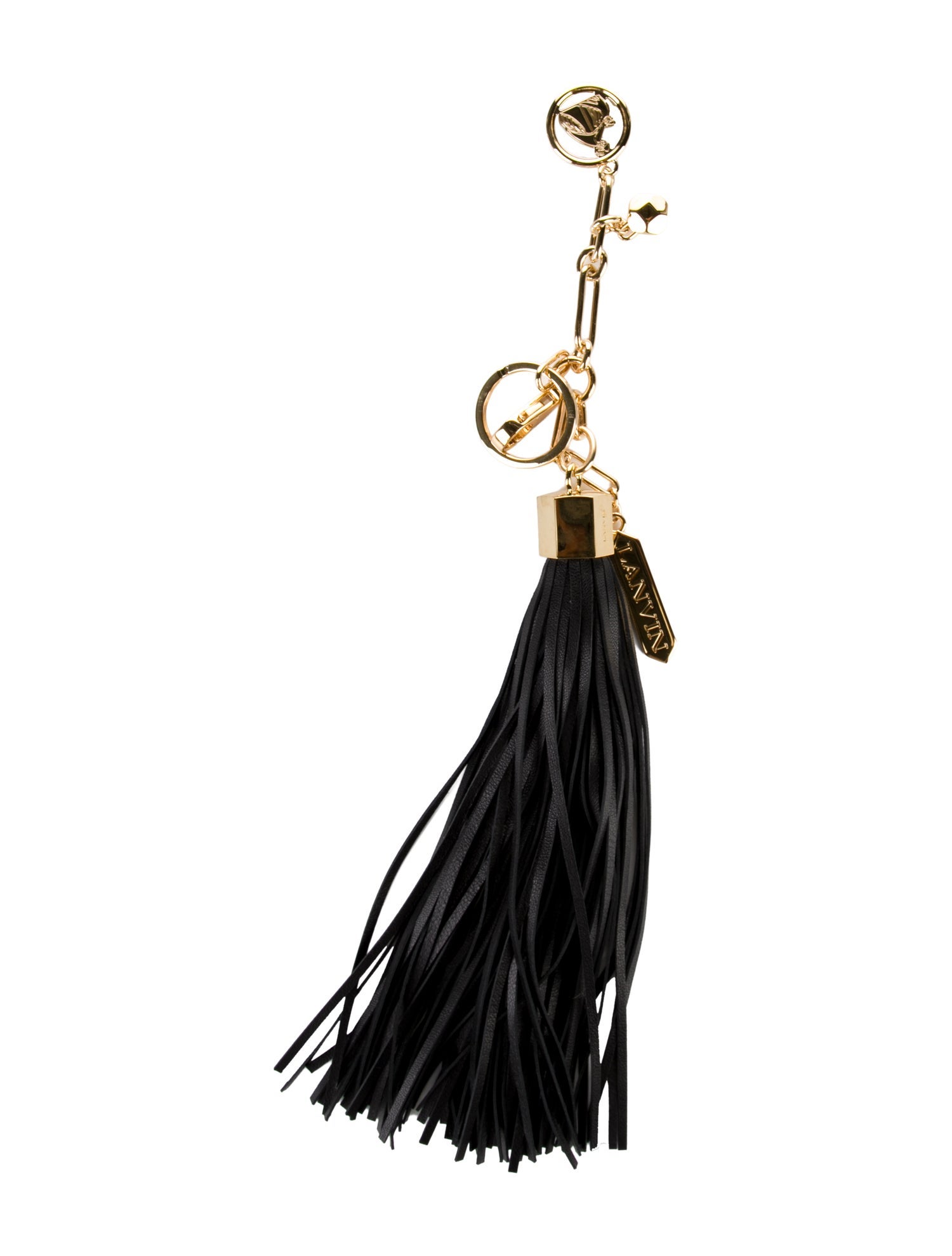 Lanvin leather tassel keychain