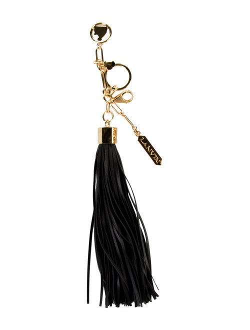 Lanvin leather tassel keychain