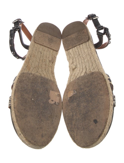 Lanvin Leather Animal Print Espadrilles