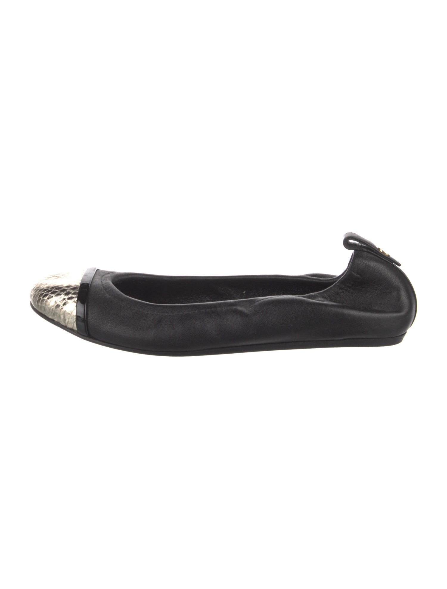 Lanvin Leather Animal Print Ballet Flats