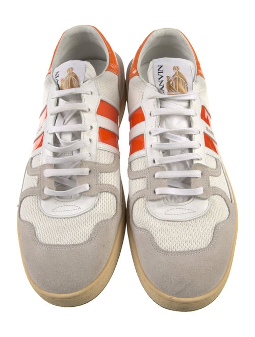 Lanvin Leather Colorblock Pattern Sneakers