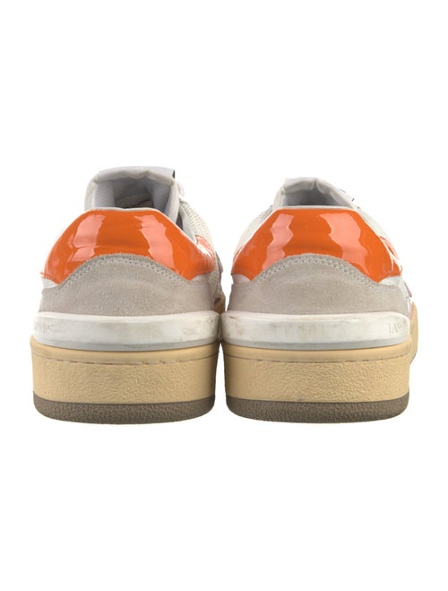 Lanvin Leather Colorblock Pattern Sneakers